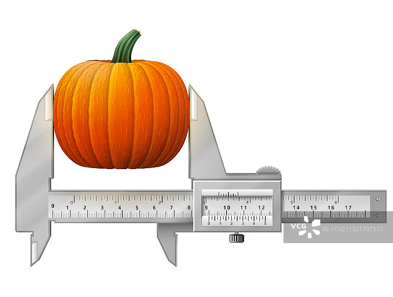 卡尺测量南瓜图片素材