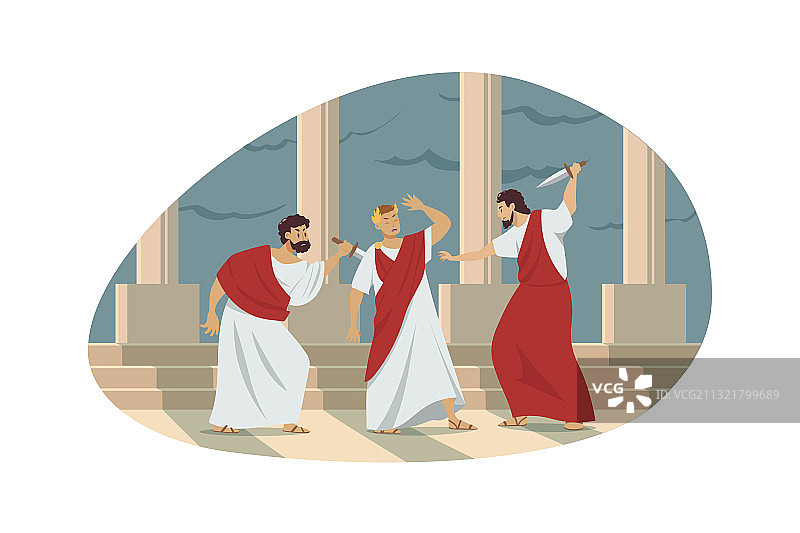 罗马历史阴谋暗杀概念图片素材