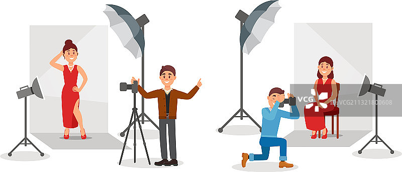 拿着相机拍照的男摄影师图片素材