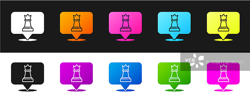 黑白国际象棋图标素材图片素材