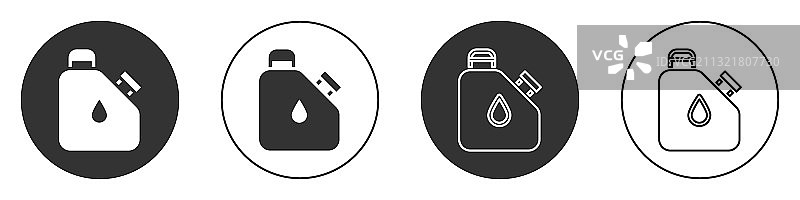 易燃液体黑色罐图标图片素材