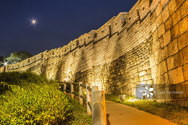 韩国 城墙 历史 骆山公园图片素材