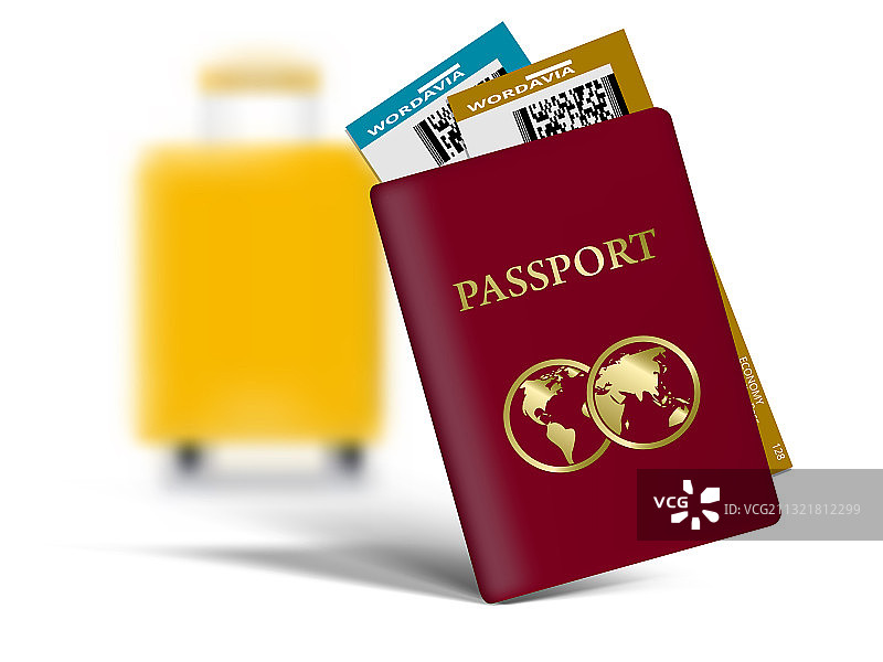带机票的护照旅行证件图片素材
