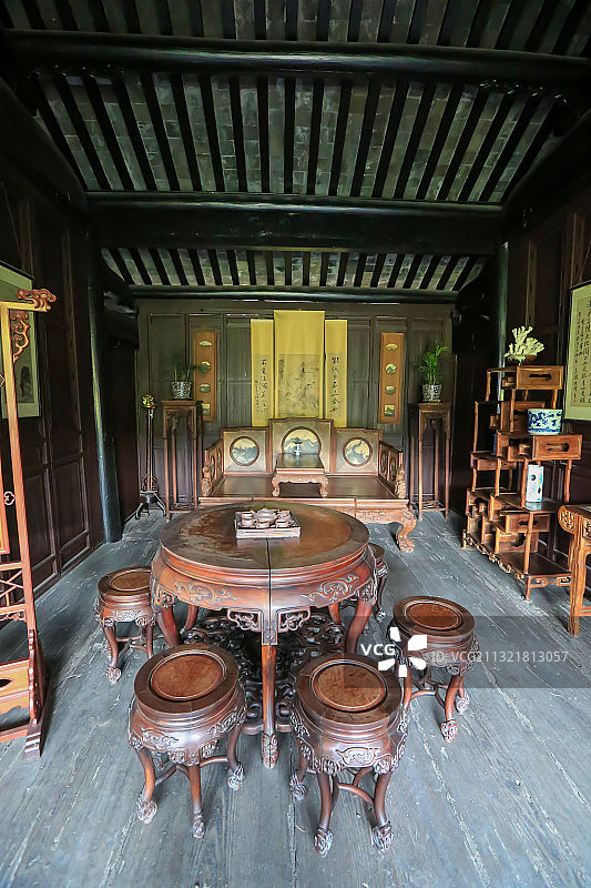 江苏苏州昆山周庄沈厅走马楼偏房图片素材