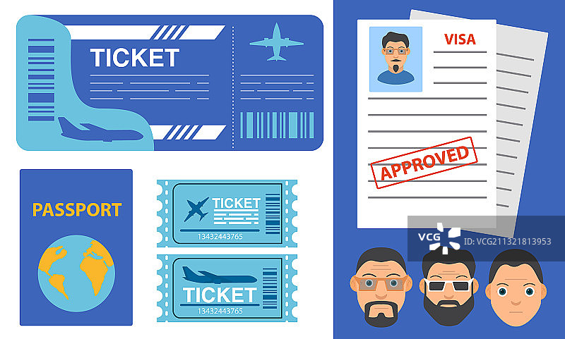 机票设计：飞机票图片素材