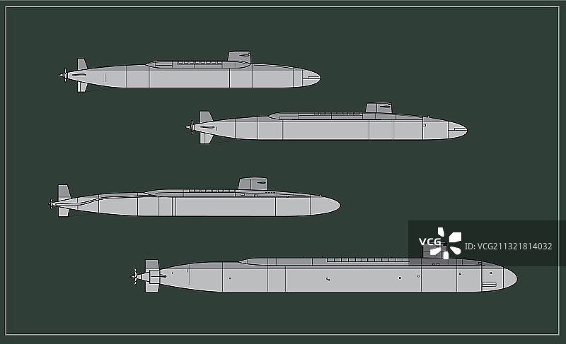 美国冷战时期弹道导弹核潜艇图片素材