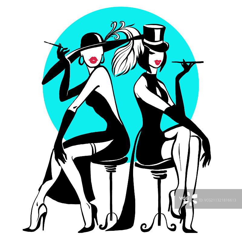 美丽的歌舞表演女演员图片素材