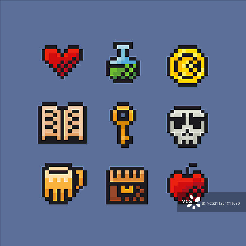 像素风图标集 - 宝藏图片素材