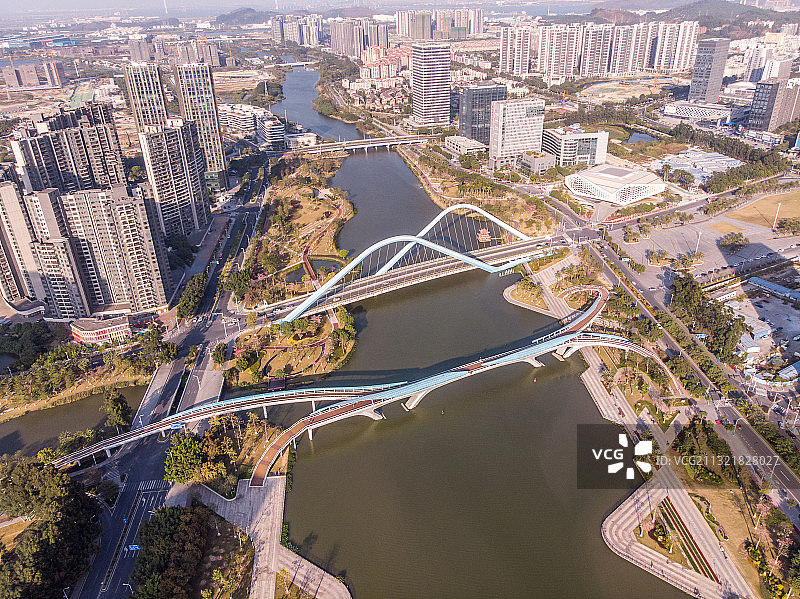 中国广州南沙自贸区城市建筑风光图片素材