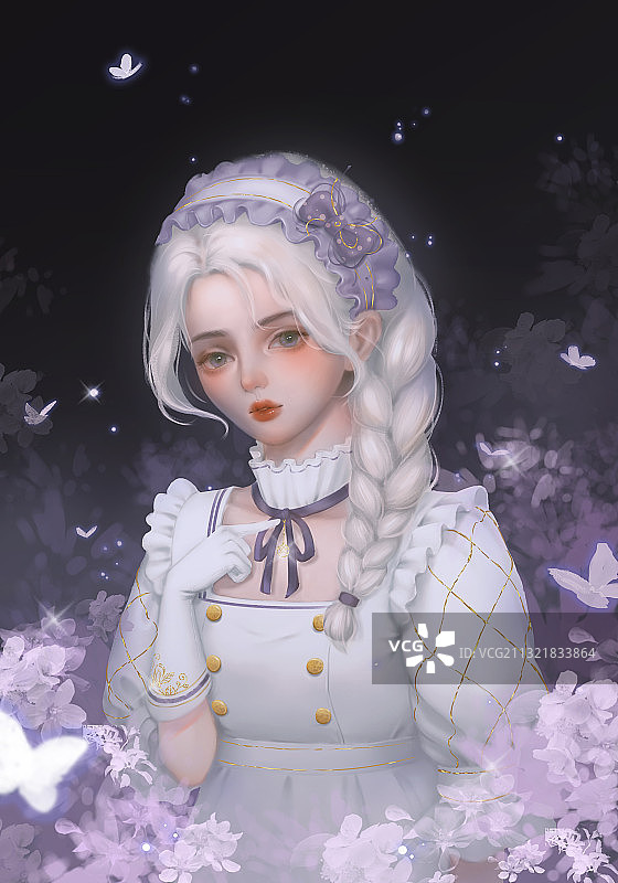 幻紫萝莉图片素材