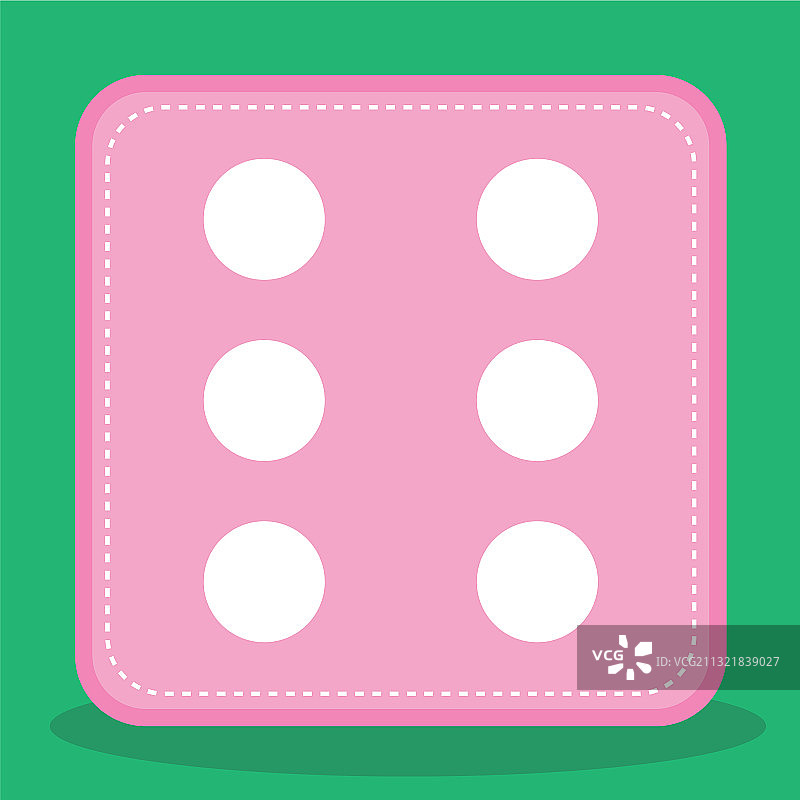 粉色扑克骰子32点图片素材