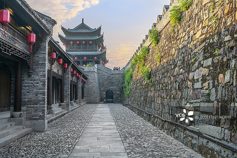 中国浙江省建德梅城严州古城图片素材
