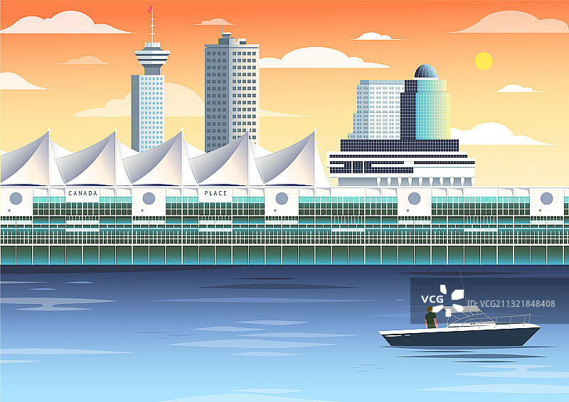 温哥华的加拿大广场景点图片素材