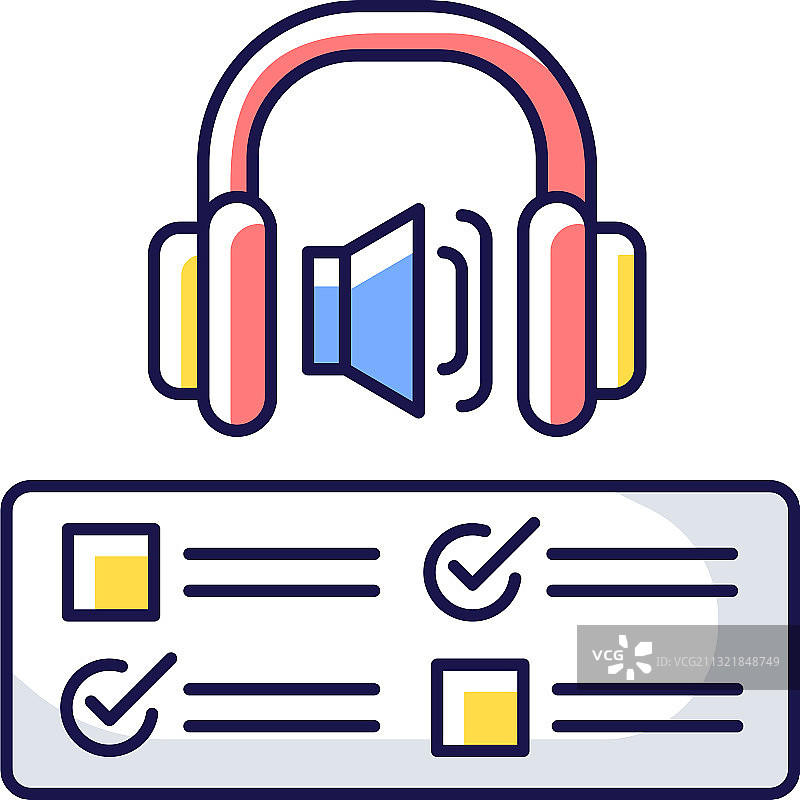 听力测试RGB颜色图标图片素材