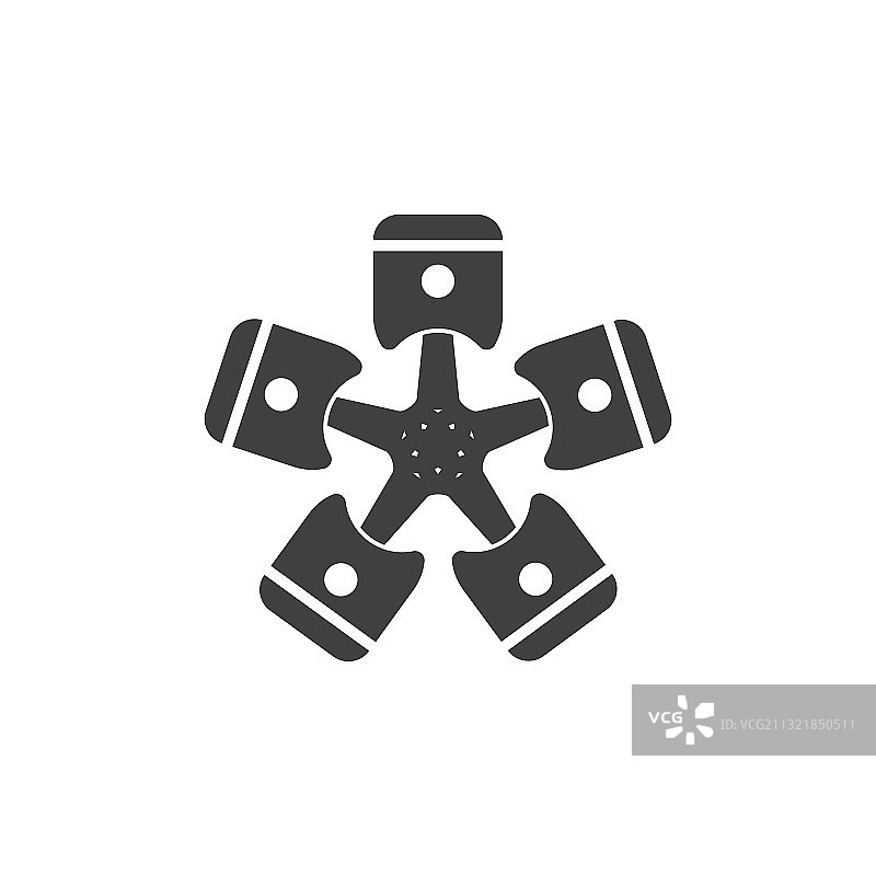 星形活塞标志符号图片素材