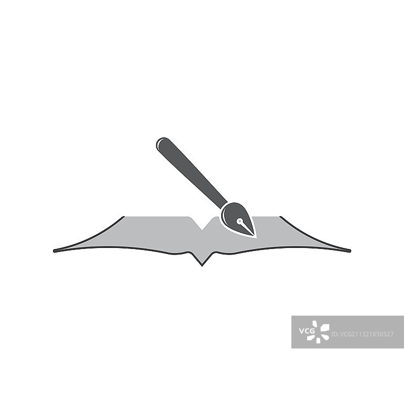 钢笔墨水书籍教育符号标志图片素材