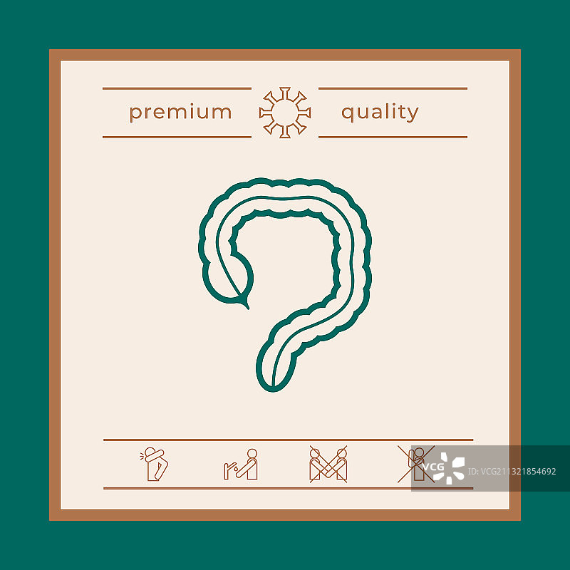人体器官大肠图标图片素材