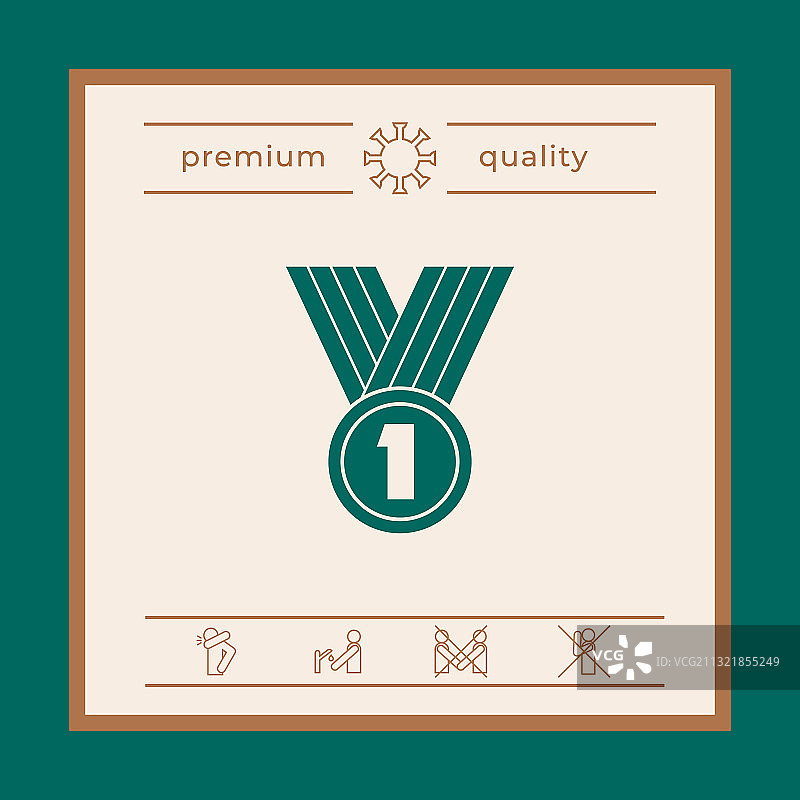 用于设计的奖章图标符号图形元素图片素材