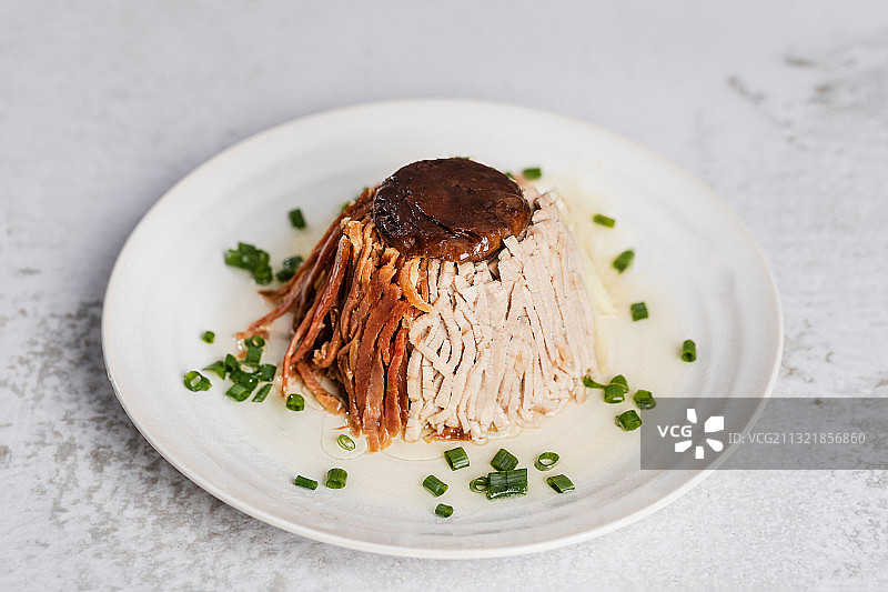 上海特色菜传统美食扣三丝图片素材