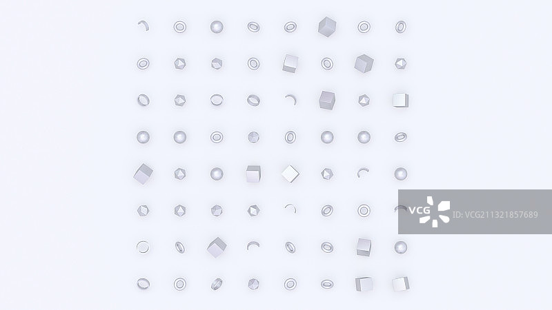 3D渲染极简几何体平铺背景图片素材