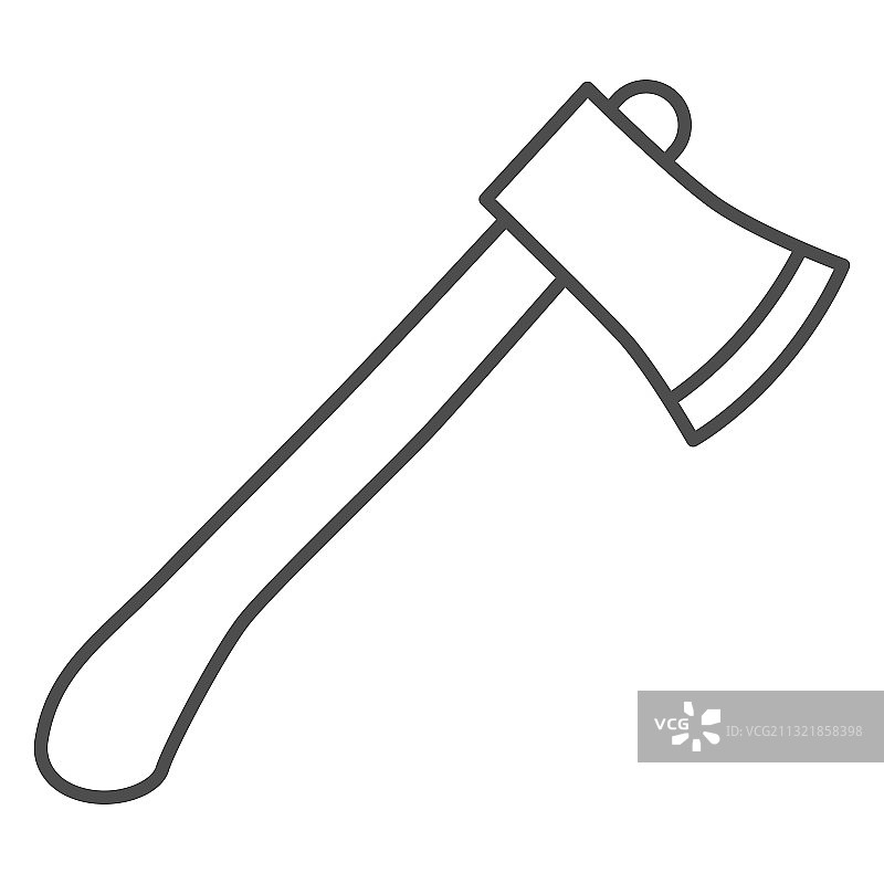 园艺概念斧头细线图标图片素材