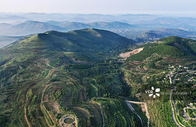 山东枣庄山亭区青山风景图片素材