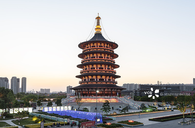 中国隋唐洛阳城国家遗址公园天堂明堂景区图片素材