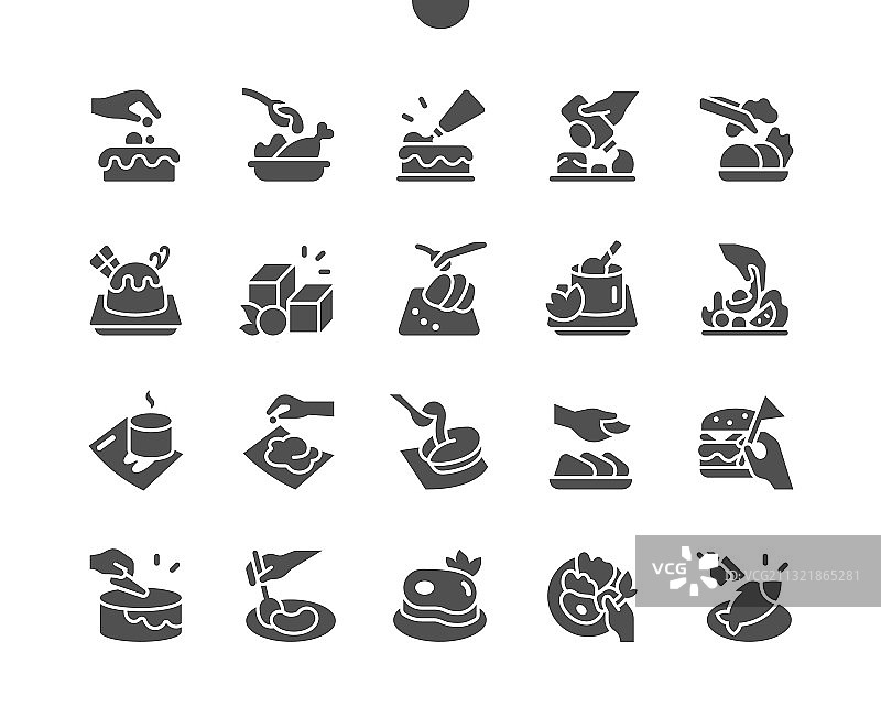 厨师在厨房烹饪准备食物图片素材