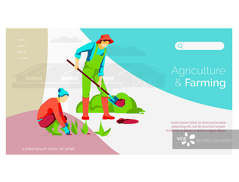 农业和农耕引导页模板图片素材