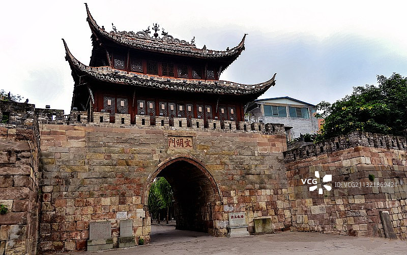 万里长江第一门图片素材