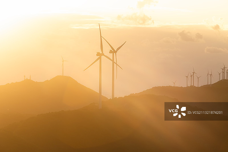 舟山衢山岛海上风电场图片素材