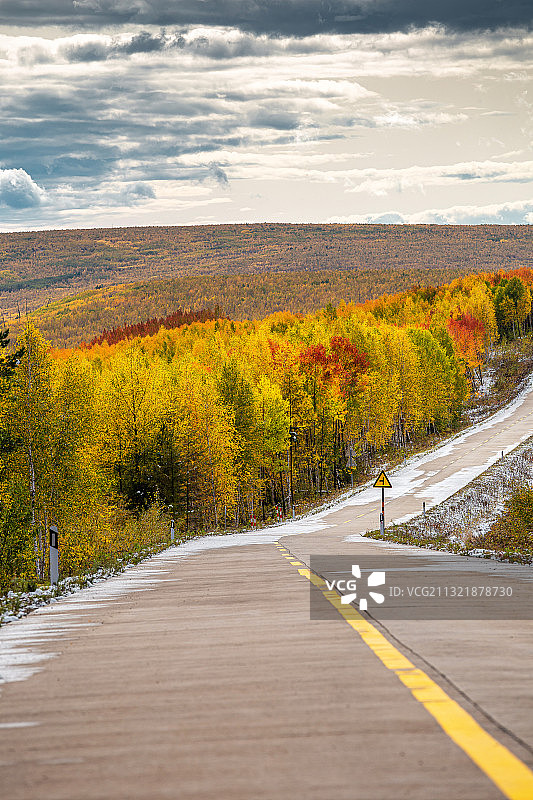 大兴安岭地区秋季景色图片素材
