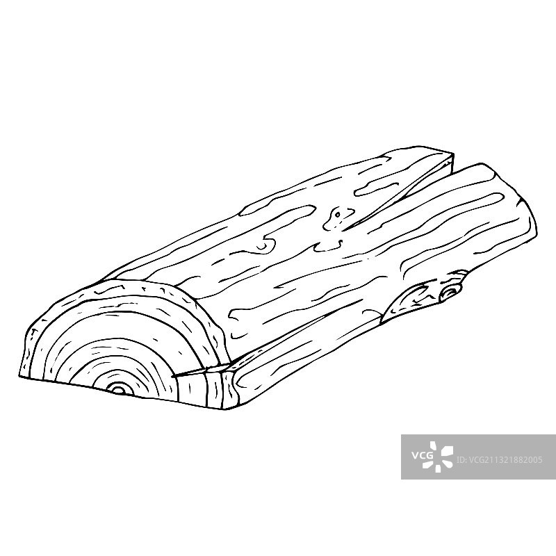 原木图标，手绘原木纹理图片素材