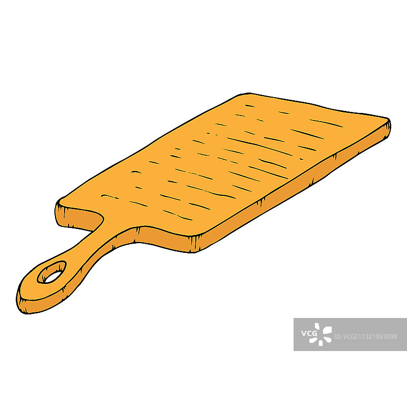 手绘木制砧板图片素材