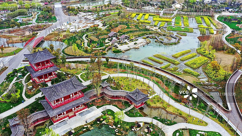 扬州世园会，扬州园，园冶园，垛田油菜花图片素材