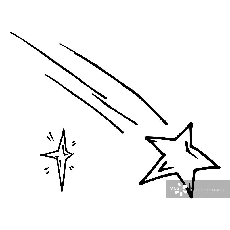 星星图标：手绘流星图片素材