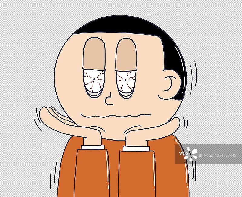 元素：困的人物图片素材