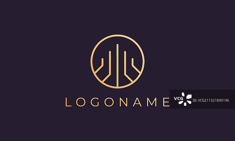 简约奢华房产Logo模板图片素材