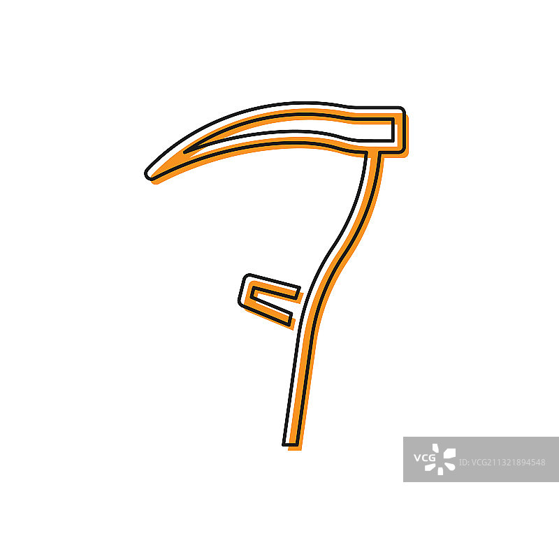 白色背景上孤立的橙色图标图片素材