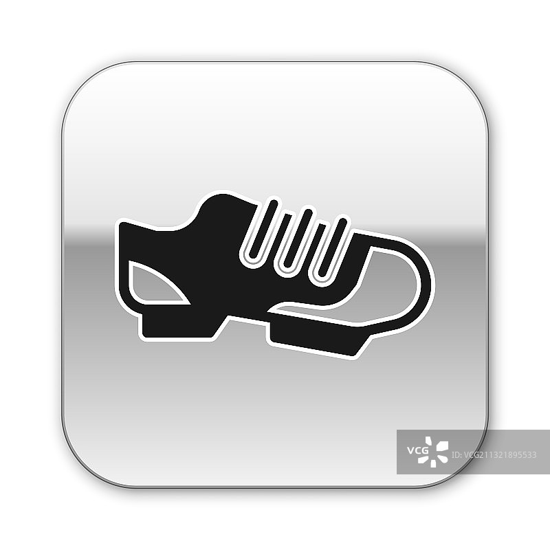 黑色铁人三项自行车鞋图标图片素材