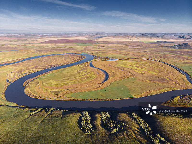 额尔古纳河乾坤湾图片素材