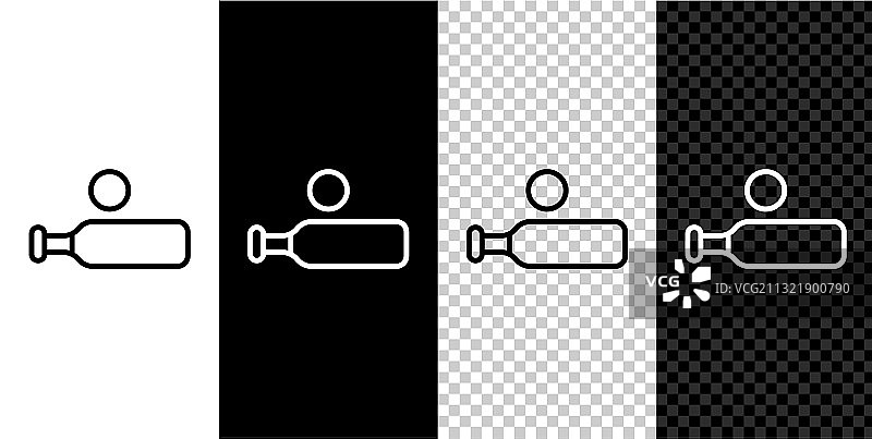 板球球棒和球图标线条图片素材