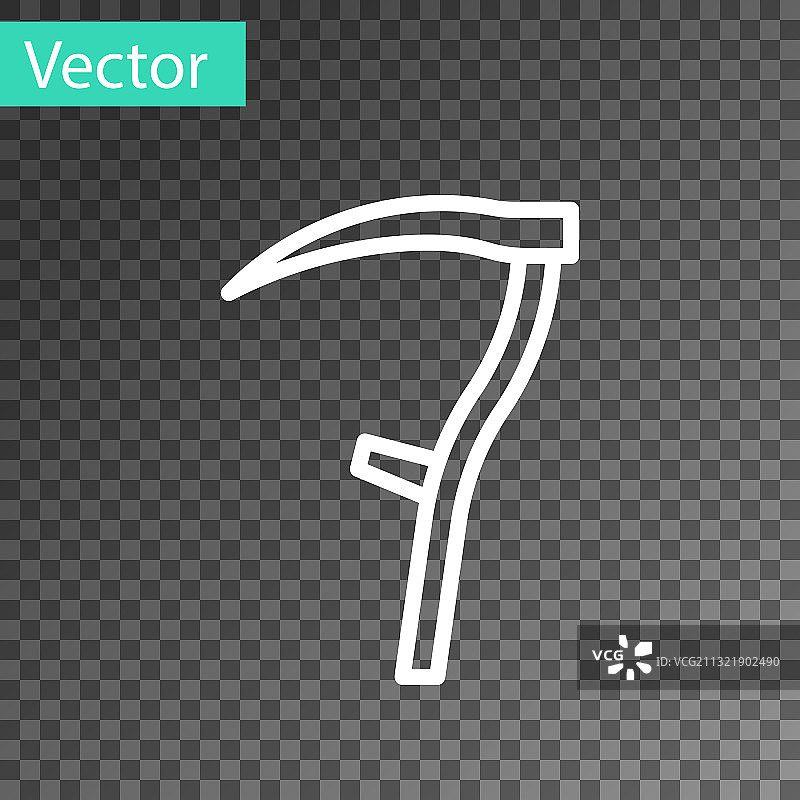 透明背景上的白色Scyicon线条图片素材