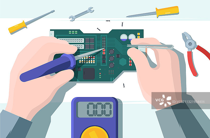 电脑主板维修焊接图片素材