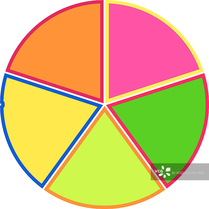 简约饼图——图表和圆形示意图图片素材