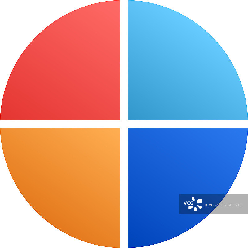 简约饼图——图表和圆形示意图图片素材