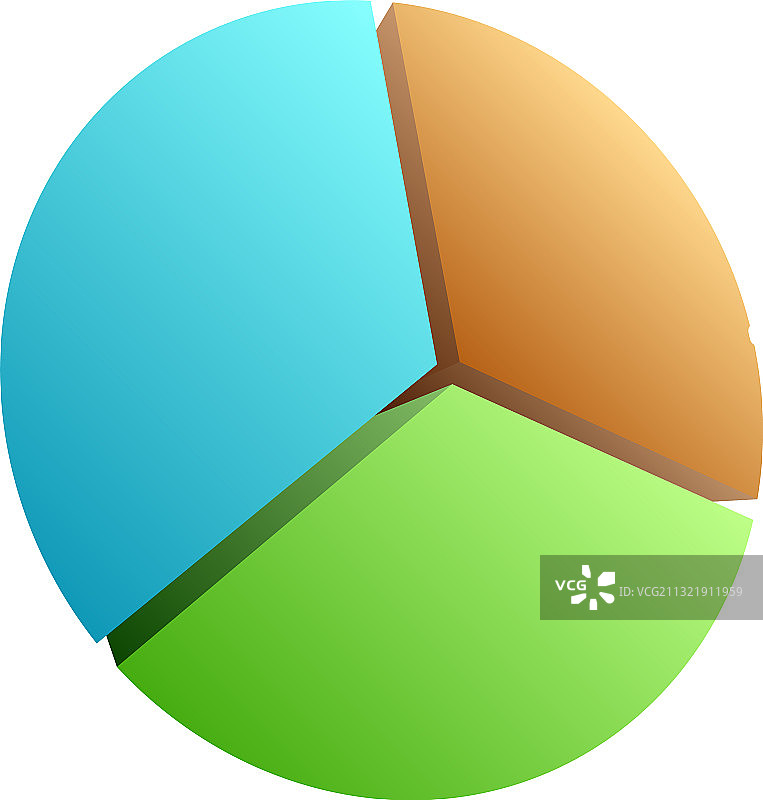简约饼图——图表和圆形示意图图片素材