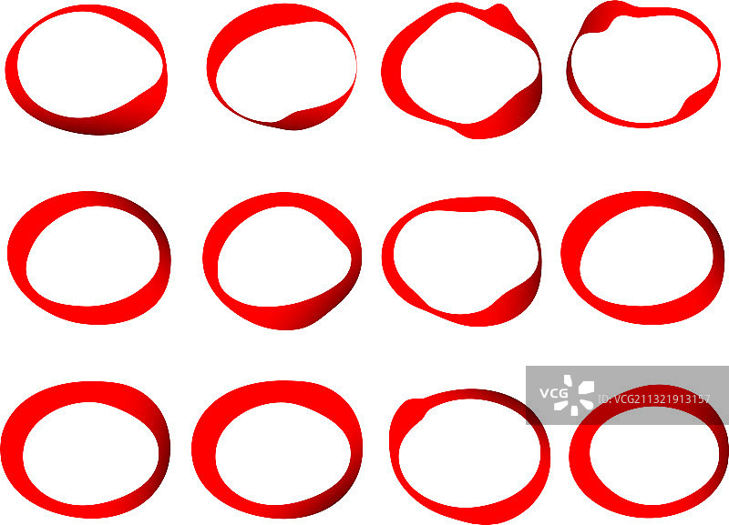 圆形椭圆标签合集图片素材