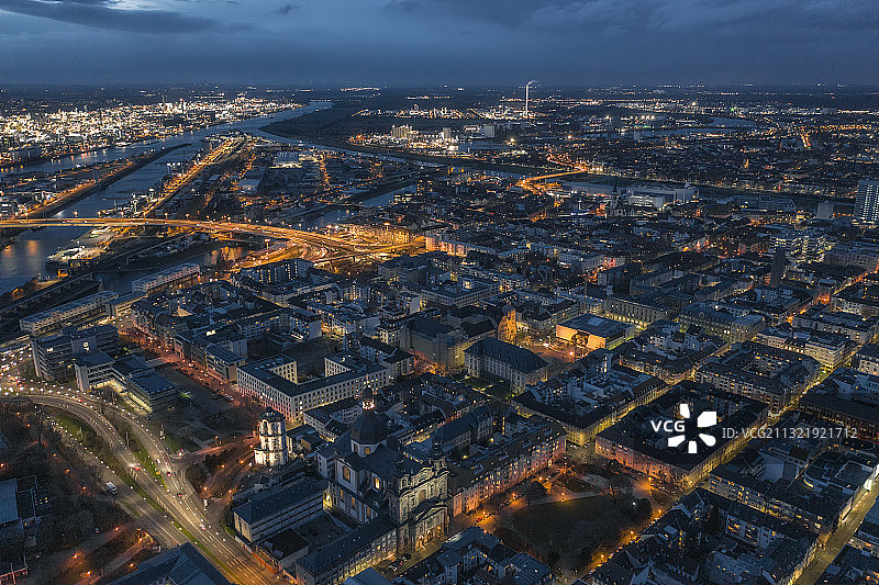 曼海姆夜景图片素材