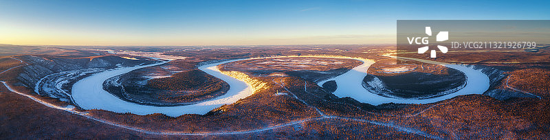 大兴安岭地区冬季冰雪风光图片素材